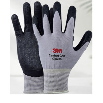 3M 舒适型防滑耐磨手套 XI003852427 L (灰色)