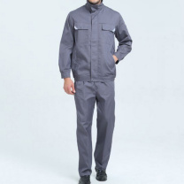 Jeep 吉普劳保服工作服套装男 秋款 175/XL (灰色/深灰色 颜色随机)