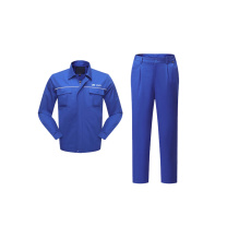 雷诺 防护工作服套装 100%棉 上衣+裤 男款 XL (蓝色)