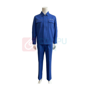雷诺 防护工作服套装 100%棉 上衣+裤 男款 XL (蓝色)
