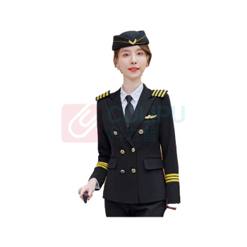 康格雅 乘务员制服 南航空姐制服职业工作服 均码 (黑色)