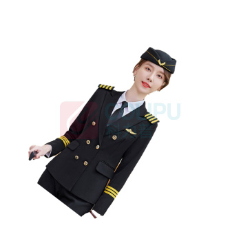 康格雅 乘务员制服 南航空姐制服职业工作服 均码 (黑色)