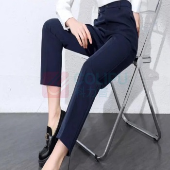 海澜之家 HLA 西裤/女款一等品 SUPER120 175/160 (蓝色) 100%羊毛克重≥180g/㎡