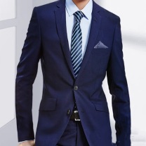 海澜之家 HLA 西服外套/男款一等品 SUPER120 180/175 (蓝色) 100%羊毛克重≥180g/㎡