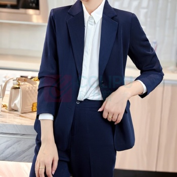 海澜之家 HLA 西服套装女款一等品 SUPER120 175/160 (蓝色) 100%羊毛克重≥180g/㎡