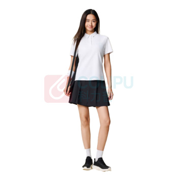 安踏 冰丝POLO衫 短袖女士夏季翻领t恤 962527133 S码女160 (纯净白)