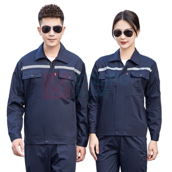 耐典 工作服(套装)均码 TDXH 四季式套装 (蓝色) 涤纶(聚酯纤维)65%,棉35% 防静电