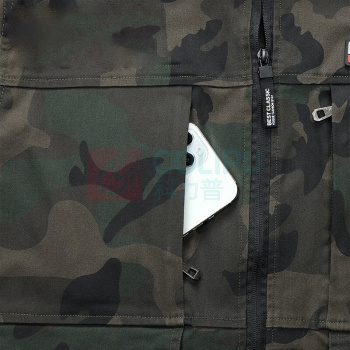 耐典 春秋绿森林弹力工作服套装 男 2XL 180
