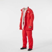 优企 中石油新款油田冬季防静电红棉服抗油易去污棉工作服加厚棉衣套装 165 (红色)