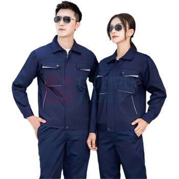 龙伟联合 春秋工作服 175码 (藏蓝拼灰)