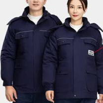 龙伟联合 冬季防静电工作服 LW-TQ8899Z 中长款棉上衣 175码 (藏蓝)