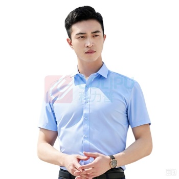 AETEL 竹纤维短袖衬衣 807款 (浅蓝) 男款