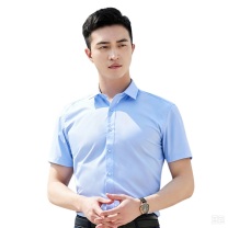 AETEL 竹纤维短袖衬衣 807款 (浅蓝) 男款