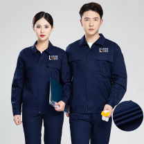 耀王 高端纯棉夏季长袖劳保工作服套装男薄款舒适防烫耐磨透气全棉劳保服 YW-GCF19DGYJ6613 3XL/185 (灰色)