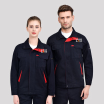 耀王 纯棉工作服男女春秋劳保工程服全棉加厚耐磨工地车间汽修电焊工装 YW-JCHH-X339 M/165 (湖蓝色)