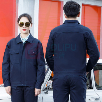 耀王 纯棉劳保工作服套装男春秋长袖厚款耐磨防烫工程服工厂全棉劳保服 YW-GCF19DGYJ8013 M/165 (宝蓝)