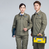 耀王 高品质春秋纯棉工作服套男女装加厚电网耐磨工装外套全棉劳保服 YW-FKF01 XL/175 (藏蓝色)