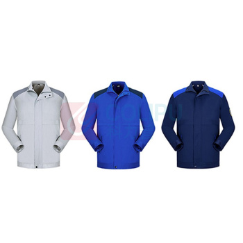 耀王 防静电全棉工作服男女长袖电工电焊劳保服机修工程服工装 YW-GCF19DTZ166 S/160 (中蓝拼深蓝)