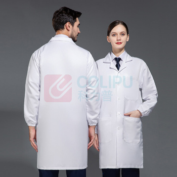 耀王 高品质白大褂工作服男女长袖厚款耐脏防尘工厂车间搬货罩衣劳保服大褂工装 TL6002 2XL/180 (灰色)