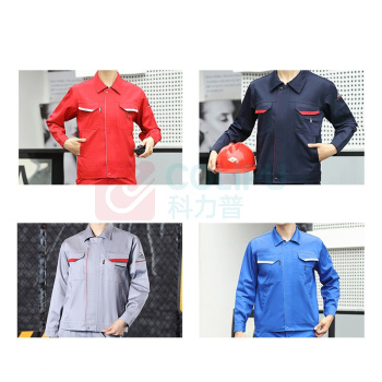 耀王 防静电工作服套装男女春秋长袖劳保服工厂加油站耐磨工程服工地劳保服工装 YW-GCF19DLW8660 M/165 (藏蓝)