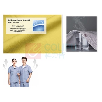 耀王 竹纤维防静电服夏季劳保工作服套装男薄款短袖工厂车间工地加油站吸湿排汗防烫工作服 QCCSYX27354 4XL/190 (晶蓝)