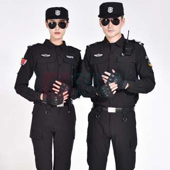 耀王 夏季速干保安服作训套装男薄款长袖速干衣舒适透气训练服酒店门卫物业保安工作服 JFSG L/170
