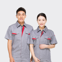 耀王 工作服套装男夏季短袖劳保服汽修工厂工地耐磨舒适透气工作服工装 QQCJCX004174 4XL/190 藏蓝
