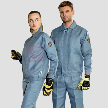 耀王 防静电防酸碱工作服套装男女长袖春秋特种防护服耐酸耐碱劳保服 YW-GCF19DTZF-fsj XL/175 (大红色)