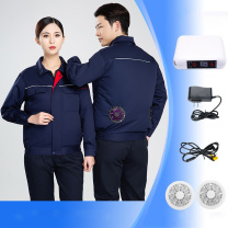 耀王 空调服带风扇衣服夏季男女反光工作服定制车间工厂工地风扇服 YW-GYJ-999 4XL/190 (蓝色)