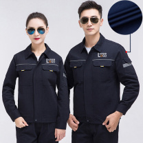 耀王 纯棉劳保工作服套装男春秋长袖厚款工程服工厂焊工防烫全棉劳保服工装 YW-GCF19DGYJ6902 XL/175 卡其
