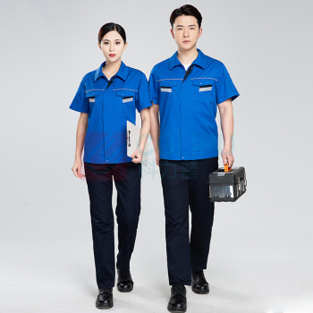 耀王 CVC防静电服劳保工作服夏季短袖套装男电焊焊工汽修加油站劳保服耐磨透气工作服 QCCDK01273 S/160 (卡其)