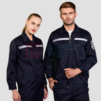 耀王 防静电工作服男女长袖套装防油防污特种工程服电焊汽修劳保服工装 YW-GCF19Dtz167 3XL/185 (中灰)