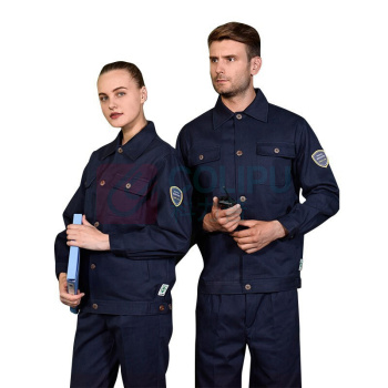 耀王 纯棉防阻燃工作服春秋长袖电焊劳保服耐高温防烫化工特种防护服 YW-GCF19DTZ001 3XL/185 (桔色)
