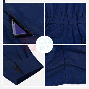 耀王 防静电阻燃特种防护工作服套装长袖全棉阻燃耐磨连体劳保汽修服 YW-GCF19DTZ161 2XL/180 (桔色)