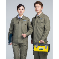 耀王 高品质春秋纯棉工作服套男女装加厚电网耐磨工装外套全棉劳保服企业工装 YW-FKF01 S/160 (藏蓝)