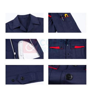 耀王 劳保工作服夏季长袖薄款套装男车间汽修工地工厂劳保服舒适耐磨透气工作服 QCCGYJ6608165 4XL/190 (宝蓝)