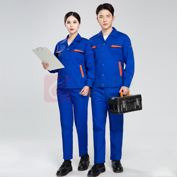 耀王 劳保工作服夏季长袖薄款套装男车间汽修工地工厂劳保服舒适耐磨透气工作服 QCCGYJ6608165 4XL/190 (宝蓝)
