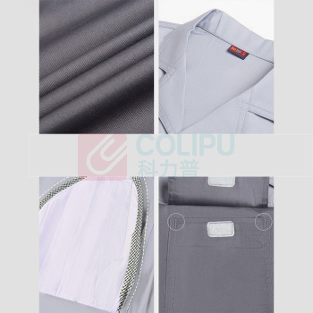 耀王 工作服夏季短袖套装男车间工厂工地汽修拼色劳保工作服耐磨舒适透气工作服 YW-JCHH-XD100 4XL/190 (深灰拼浅灰)