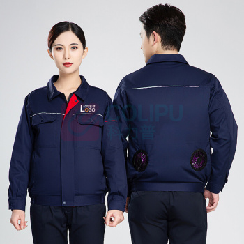 耀王 空调服带风扇衣服夏季男女反光工作服定制工厂工地风扇服 YW-GYJ-999 M/165 (浅灰色) 6800毫安