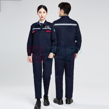 耀王 防静电工作服春秋上衣男女长袖厚款电工劳保服工厂汽修耐磨工程服工装 YW- GCF19DLW8010 4XL/190 (春秋宝蓝)