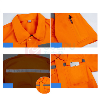 耀王 劳保工作服套装男夏季长袖薄款带反光条工程服舒适耐磨劳保服工装 QQCJCX003C180 S/160 (铁灰)