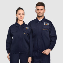 耀王 防静电工作服套装春秋长袖耐磨工程服汽修电焊车间电工劳保服 YW-JCHH-060 L/170 (烟灰色)