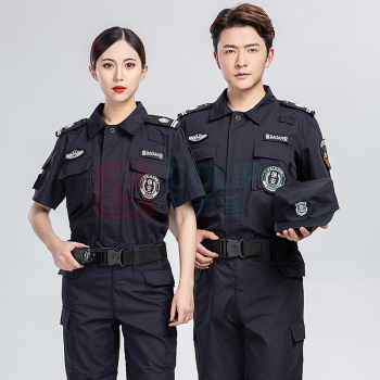 耀王 网格款夏季保安工作服短袖套装男薄款舒适透气耐磨保安服作训服物业门卫保安制服 QCCJFZXF008204 2XL/180