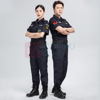 耀王 网格款夏季保安工作服短袖套装男薄款舒适透气耐磨保安服作训服物业门卫保安制服 QCCJFZXF008204 3XL/185