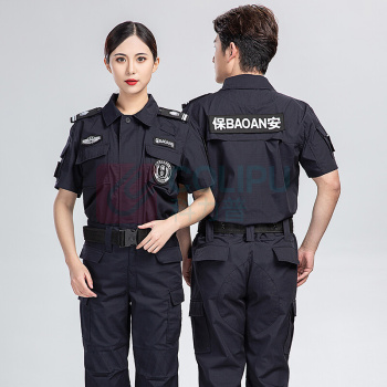 耀王 网格款夏季保安工作服短袖套装男薄款舒适透气耐磨保安服作训服物业门卫保安制服 QCCJFZXF008204 4XL/190