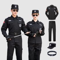 AETEL 保安工作服春秋套装男短袖保安服长袖保安制服特训作训服 A-BAZXF 春秋套装+标贴+腰带+帽子 可现做logo