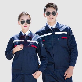 AETEL 防静电工作服套装男女夏季长短袖劳保服电焊汽修工程服春秋工装 YXS8010 (藏蓝春秋套装 可现做logo)
