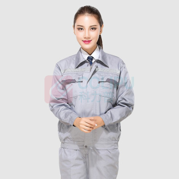 耐典 防静电工作服套装上衣裤子春秋长袖劳保服男女同款电焊汽修工程服 防静电反光条 灰色 YGC8010 (灰色)