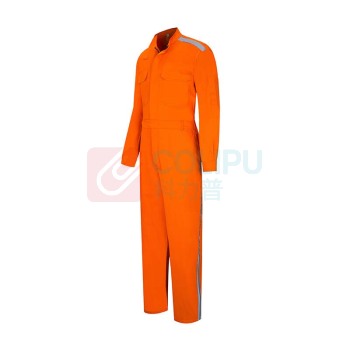 耐典 连体工作服男女工装套装春秋汽修厂服工服劳保服工装 ND-053 (橘红)