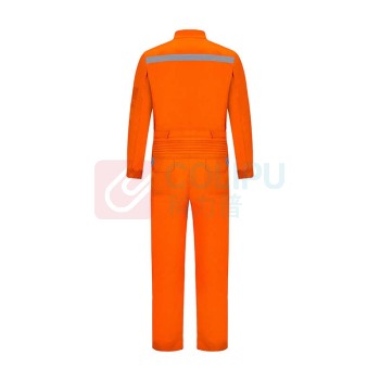 耐典 连体工作服男女工装套装春秋汽修厂服工服劳保服工装 ND-053 (橘红)